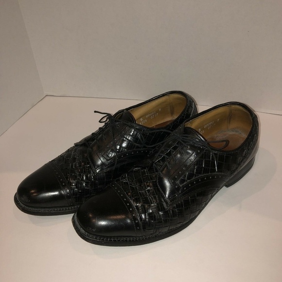 Allen Edmonds Crandon‎ USA  Size 9 Men\'s Oxfords Allen Edmonds Crandon Oxford Mens 9 EEE Black Woven Leather  main image 2